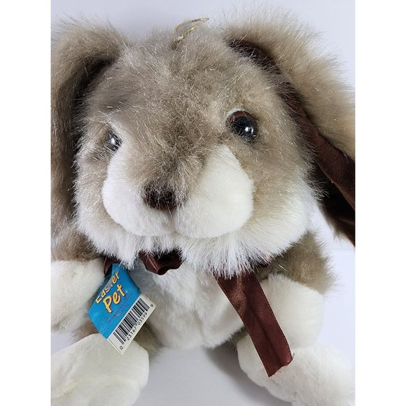 Vtg NOS Easter Unlimited Easter Pet Plush Bunny Rabbit 12" Stuffed Animal Rare - Picture 2 of 14